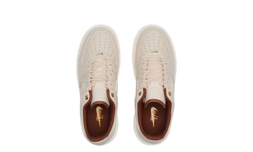 Nike air force beige leather best sale